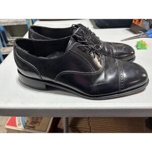 Florsheim Men's Shoes Lexington Cap Toe Black‎ Leather Lace Up Dressy 10.5